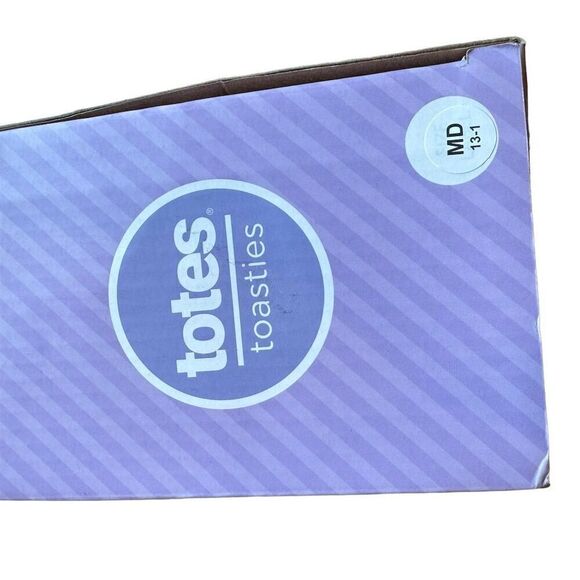 Totes Toasties Kids' Teddy Bear  Purple Fleece Slippers MD Size 13-1 - Picture 8 of 14